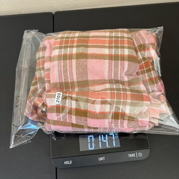 Arula Plaid Flannel Button Down Shirt Dress Plus Size X Pink Brown Country - Picture 11 of 11